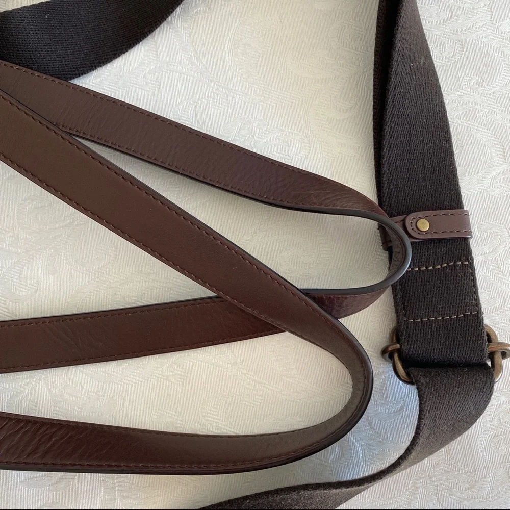 Burberry brown front pocket nylon tote bag